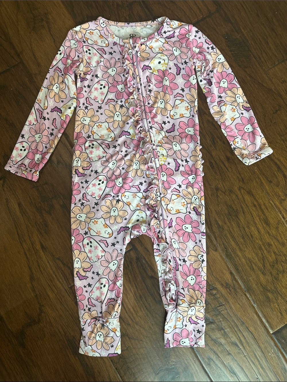 Bums & Roses Pink Floral One-Piece Romper